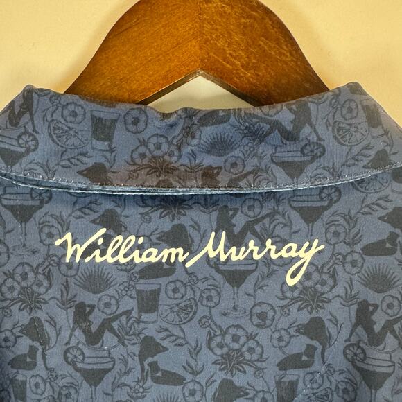 William Murray Men’s M Golf Polo Shirt Margarita Girl Print Stretch Performance - Picture 11 of 13